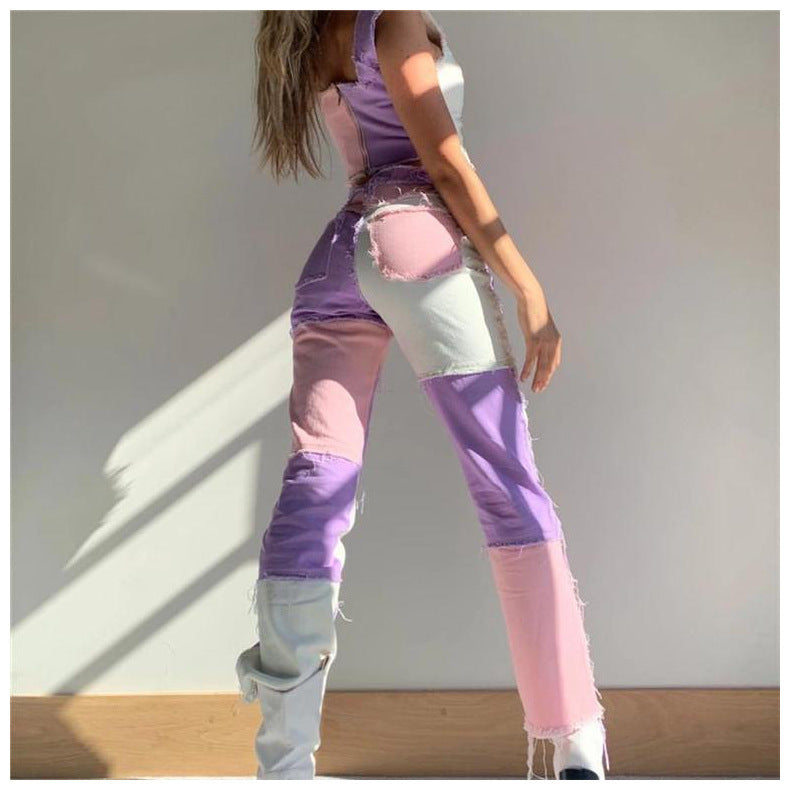 Jean droit à bords bruts Loom & Soul™ – Jean extensible taille haute pour femme
