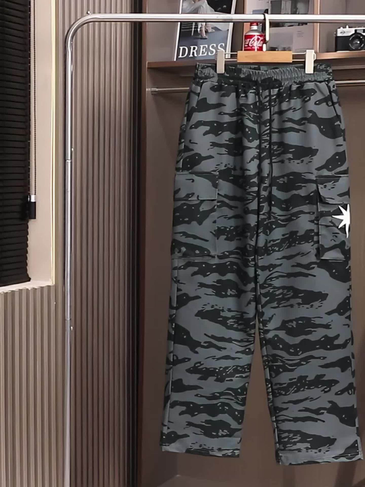 Pantalon Cargo Militaire Homme – Pantalon d'extérieur Ample Multi-Poches