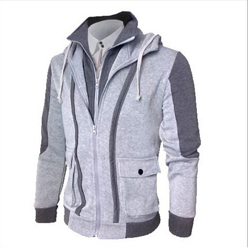 Cardigan à capuche en coton Loom & Soul pour homme – Veste zippée coupe slim pour le printemps