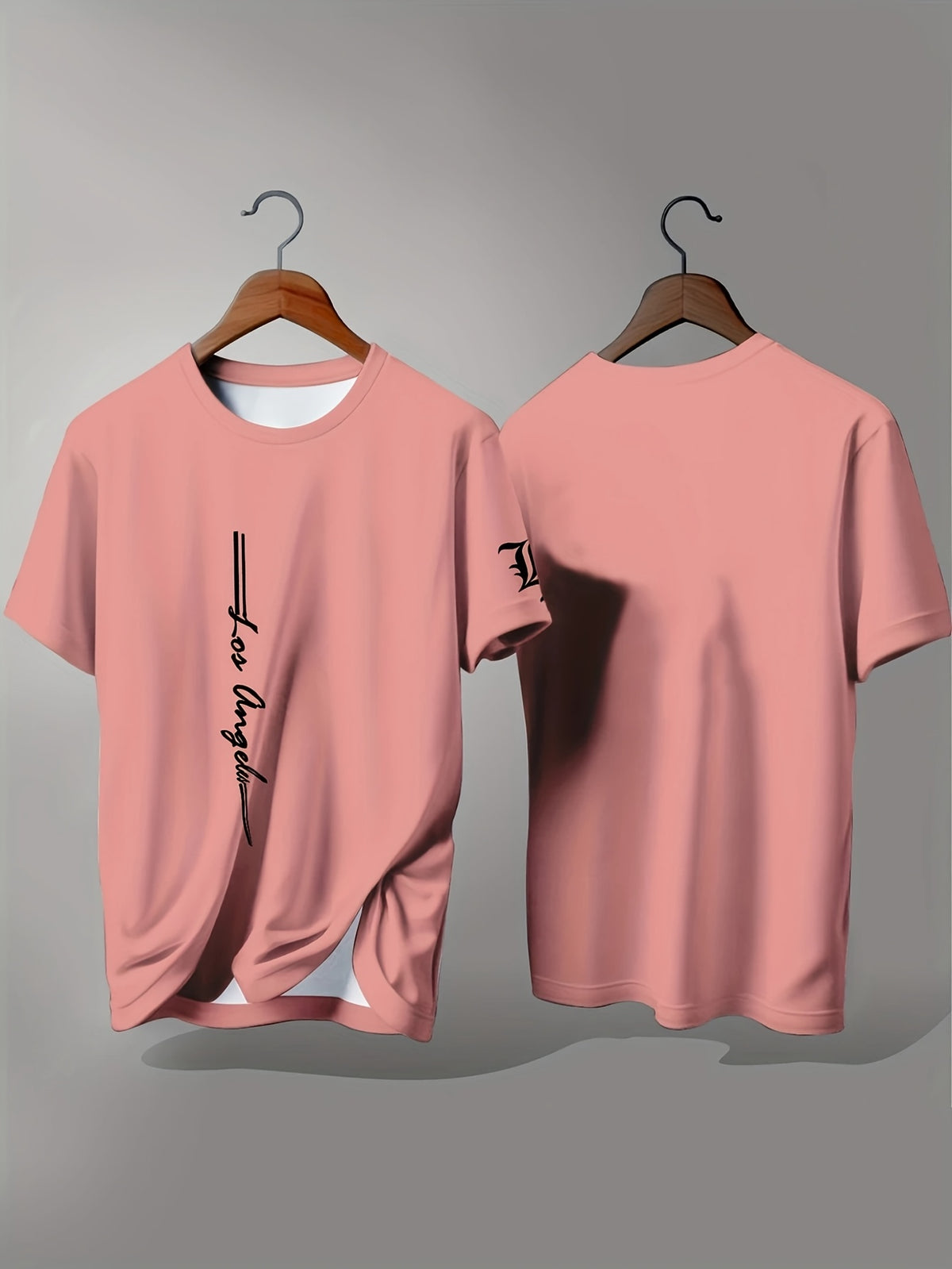 T-shirt à motif graphique Four Angeles – T-shirt urbain rose avec message