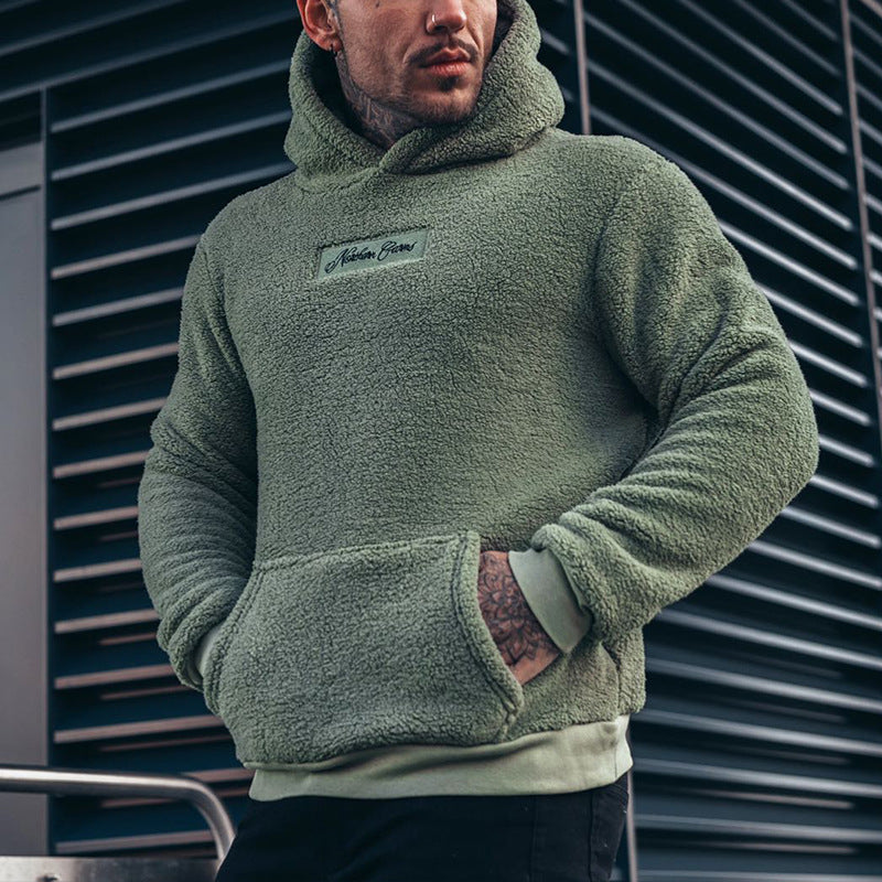 Loom & Soul™ Men’s Plush Hoodie – Soft Cotton Long-Sleeve Pullover with Kangaroo Pocket