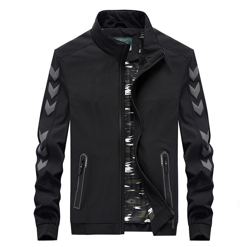 Veste décontractée en nylon pour homme Loom & Soul – Coupe-vent léger à fermeture éclair pour le quotidien