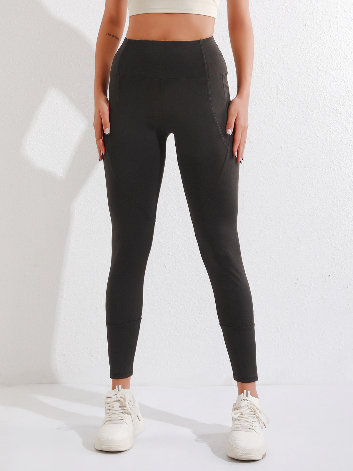 Women’s Fleece Yoga Pants – High Waist Pocket Winter Leggings