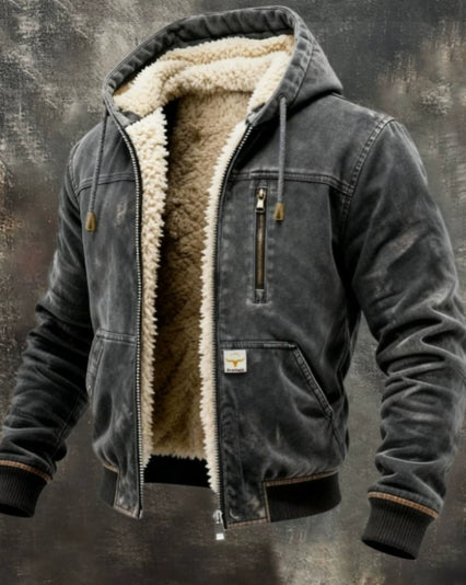 Veste à capuche unisexe doublée polaire – Impression numérique coupe ample