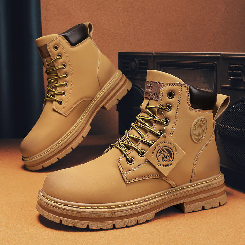 Men’s Casual Biker Boots – High Top Martin Work Boots by Loom & Soul