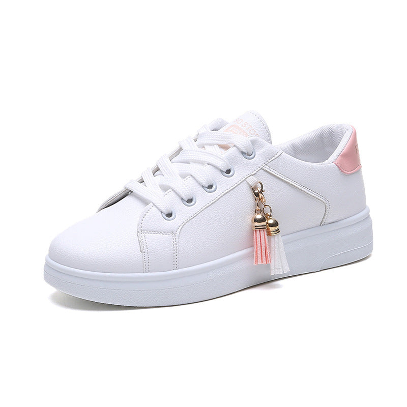 Loom & Soul™ Women’s Korean Casual Running Shoes – Summer Breathable PU Sneakers with Cross-Strap Design