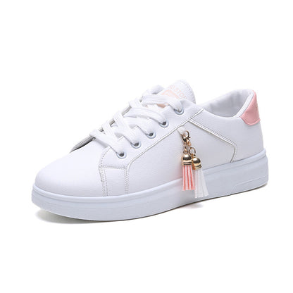 Loom & Soul™ Women’s Korean Casual Running Shoes – Summer Breathable PU Sneakers with Cross-Strap Design