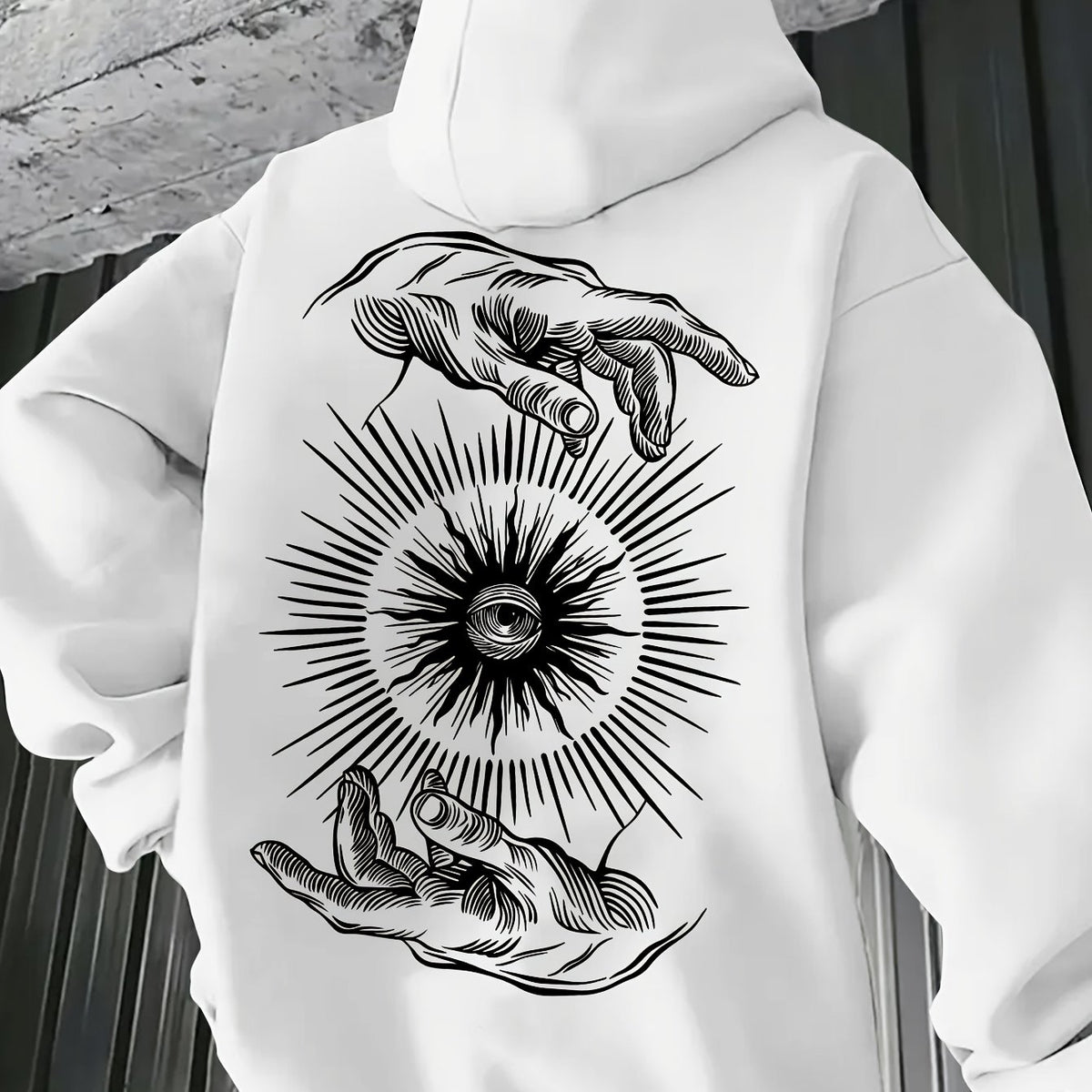 Pull à capuche léger pour homme – Graphisme minimaliste, idéal pour le printemps