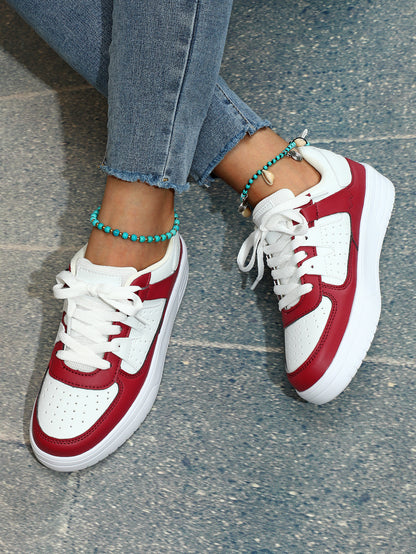 Loom & Soul Baskets plateforme unisexe – Chaussures de sport décontractées antidérapantes de style européen et américain avec semelle souple en EVA