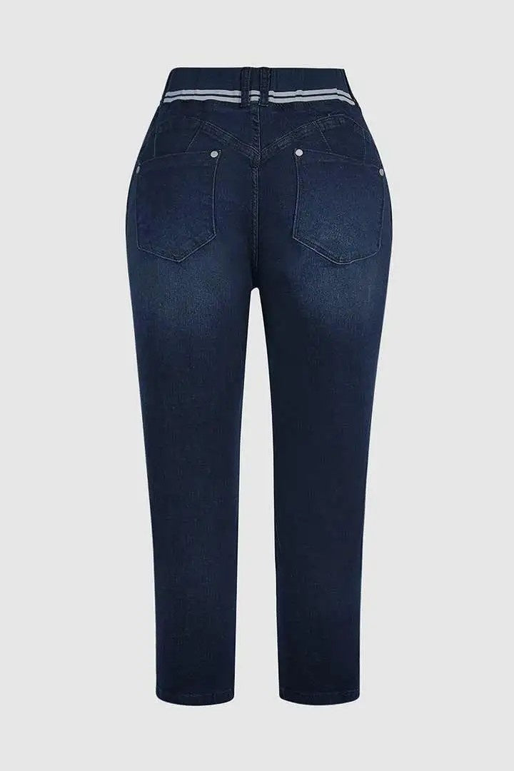 Women’s Athleisure Skinny Jeans – Drawstring Pull-On Butt-Lift Jeggings