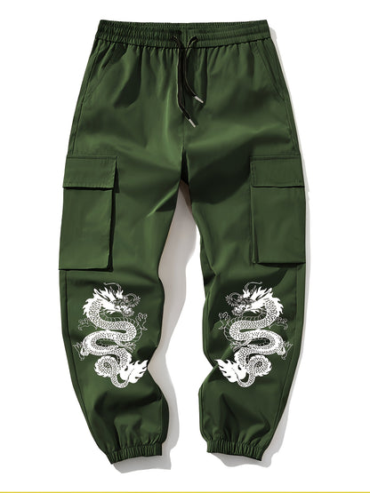 Ensemble 2 pièces imprimé floral pour homme – Tenue décontractée avec pantalon à cordon de serrage