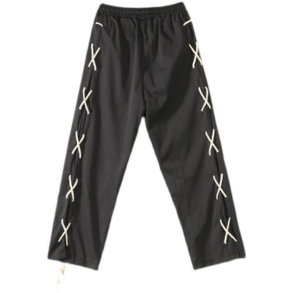 Pantalon de jogging patchwork pour homme – Pantalon décontracté style streetwear vintage