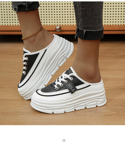 Chaussures plates décontractées d'été – Sandales quotidiennes confortables à lacets