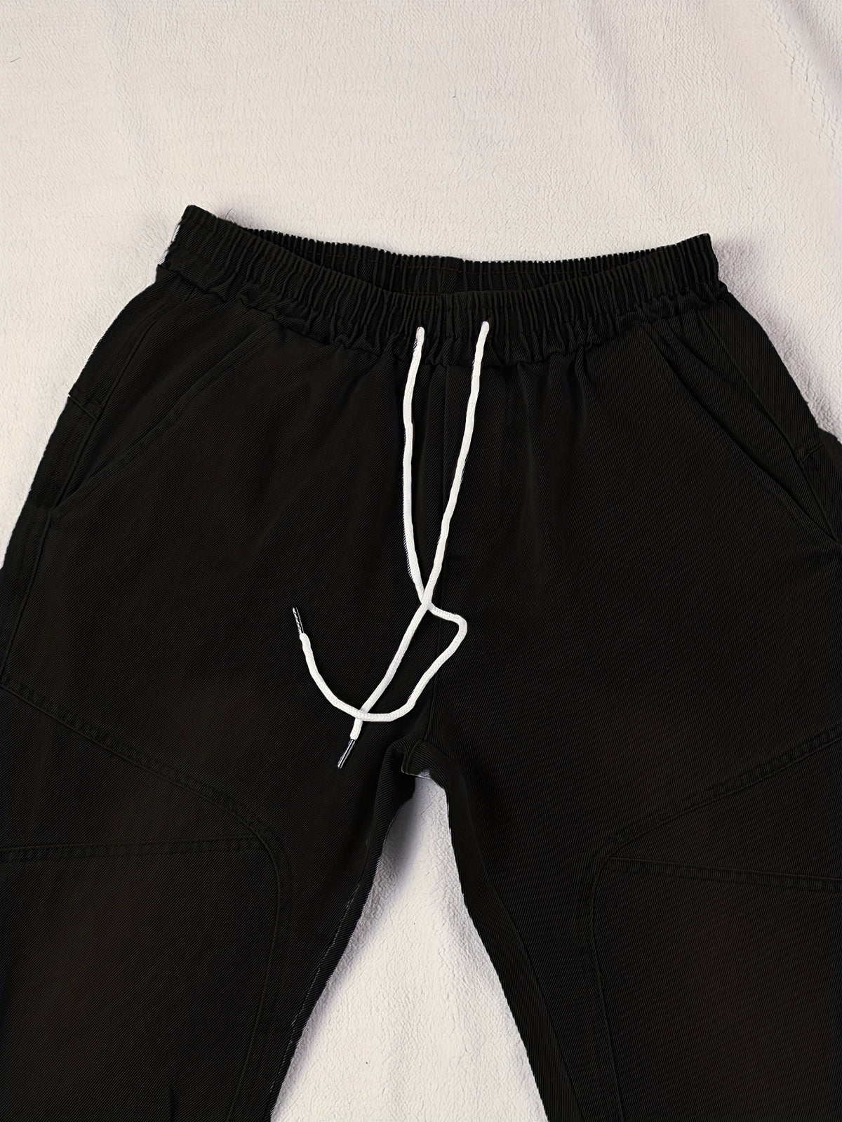 Pantalon de jogging en jean pour homme avec cordon de serrage – Jean patchwork coupe slim