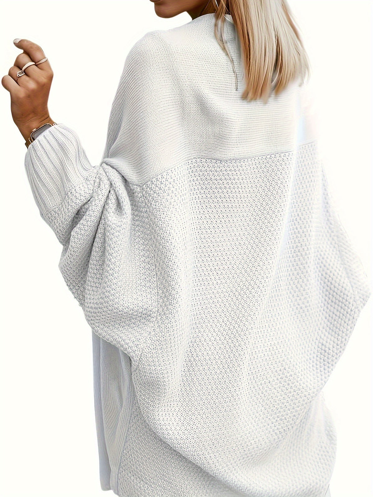 Cardigan Tricot Femme Oversize – Manches Chauve-souris Ouvertes