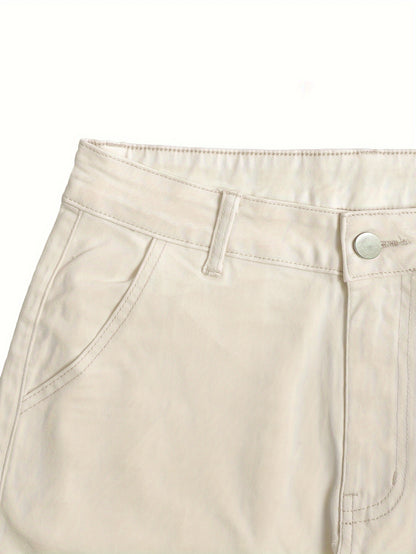 Pantalones cargo retro Y2K para mujer – Cintura alta, pierna ancha, estilo urbano