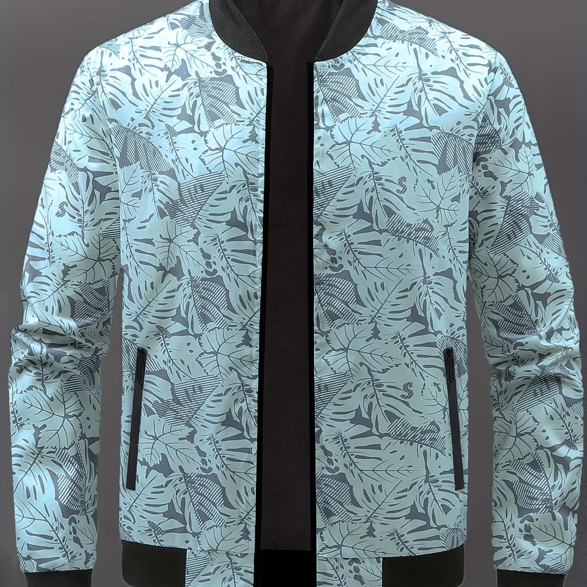 Veste de baseball imprimée pour homme – Manteau léger et décontracté à fermeture éclair style urbain