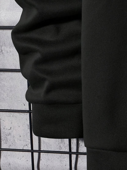 Sweat-shirt imprimé col rond pour homme – Pull tendance décontracté streetwear