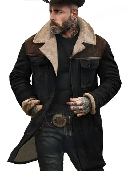 Blouson utilitaire color-block homme – Manteau en mélange de coton multi-poches