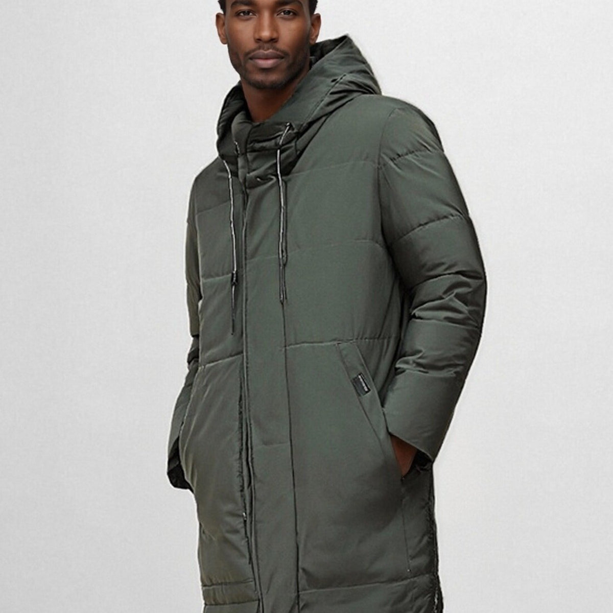 Men’s Hooded Puffer Jacket – Thick Warm Outdoor Coat