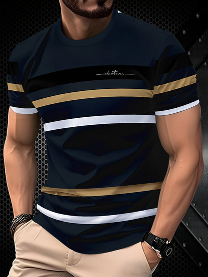 T-shirt graphique 3D pour homme – Col rond décontracté style streetwear