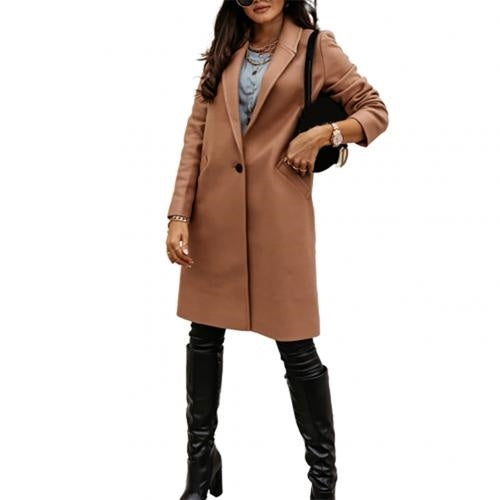 Loom & Soul™ Women’s Oversized Korean Bomber Jacket – Warm Lapel Collar Winter Coat for Effortless Street Style