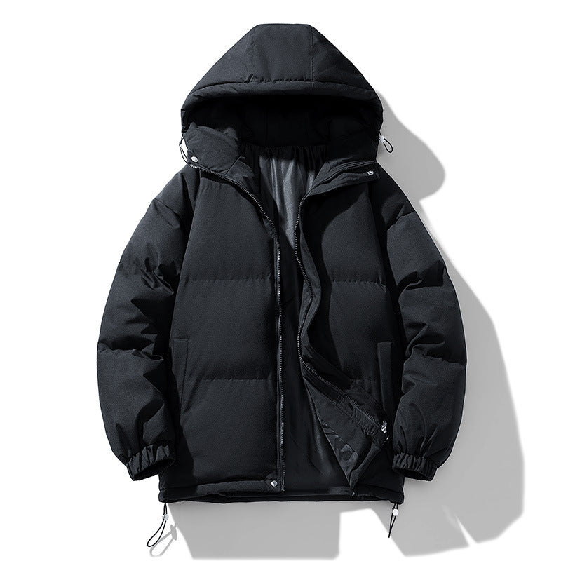 Loom & Soul™ Manteau à capuche d'hiver pour homme – Veste zippée rembourrée en coton épais pour la chaleur et le style au quotidien