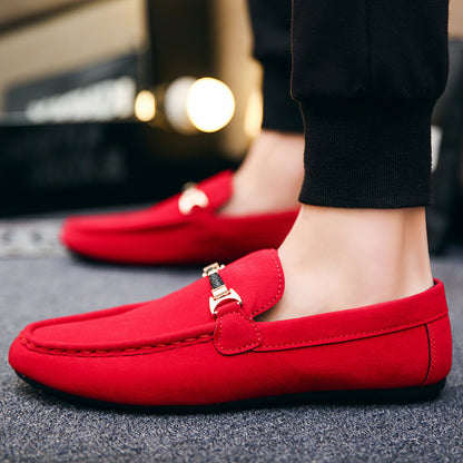Chaussures en toile coréennes Loom & Soul™ pour hommes – Mocassins décontractés légers et respirants à enfiler avec motif rayé