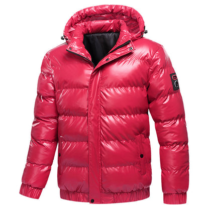 Veste d'hiver de moto pour homme – Manteau chaud en coton avec fermeture éclair