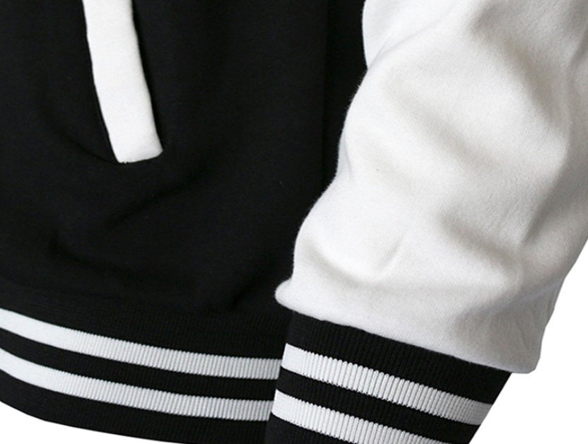 Loom & Soul Men’s Baseball Jacket – Classic Varsity Zip-Up Streetwear Outerwear