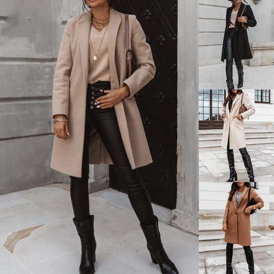 Loom & Soul™ Women’s Oversized Korean Bomber Jacket – Warm Lapel Collar Winter Coat for Effortless Street Style