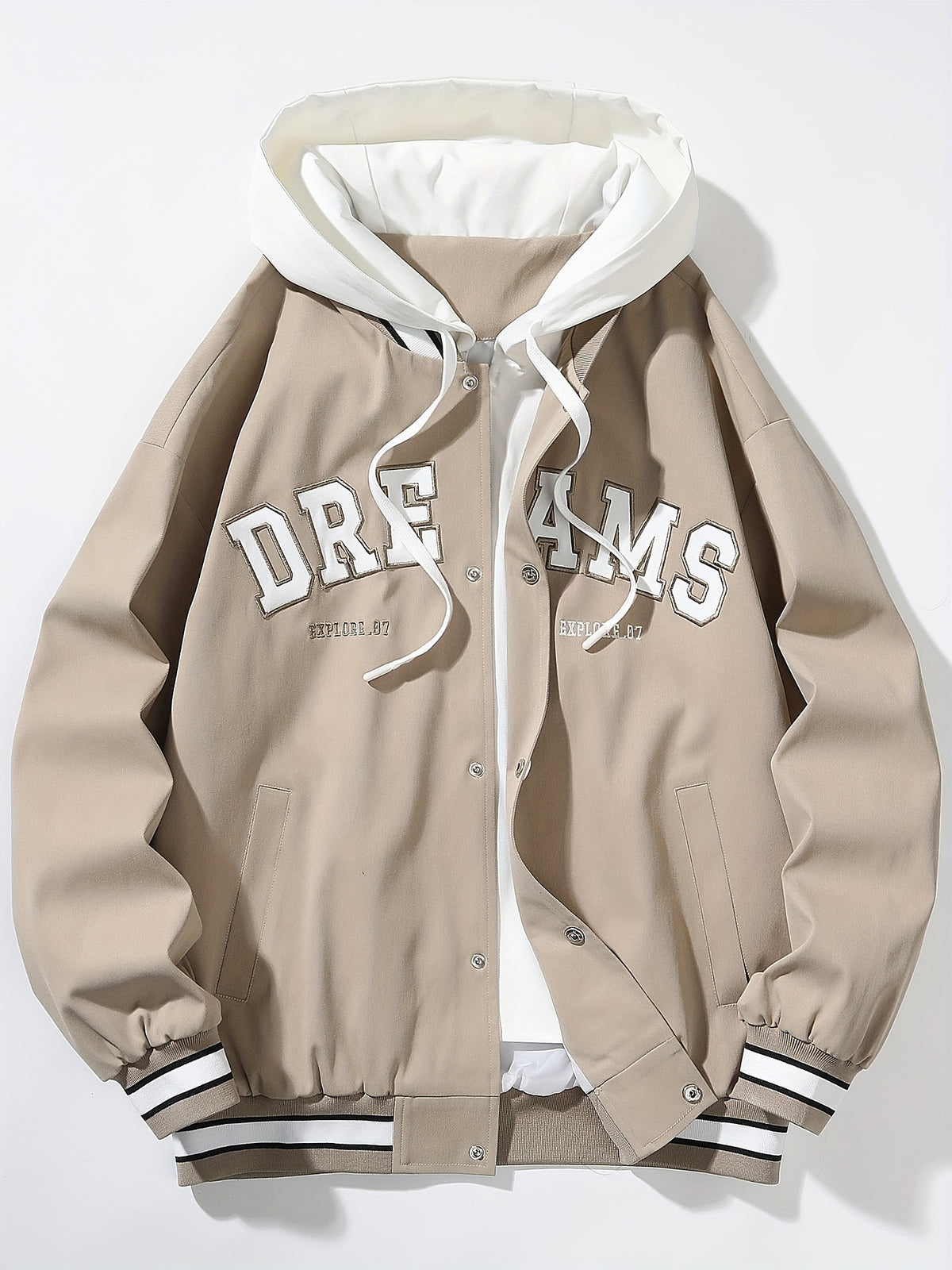 Chaqueta con capucha "DREAMS" para hombre de Loom & Soul – Abrigo holgado estilo streetwear
