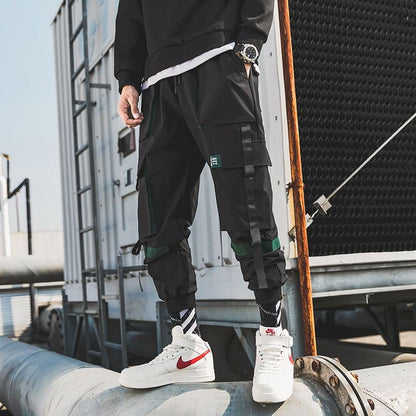 Loom & Soul Workwear Trousers – Japanese Tooling Loose Overalls, Mid-Waist Drawstring, All-Season Cotton-Blend