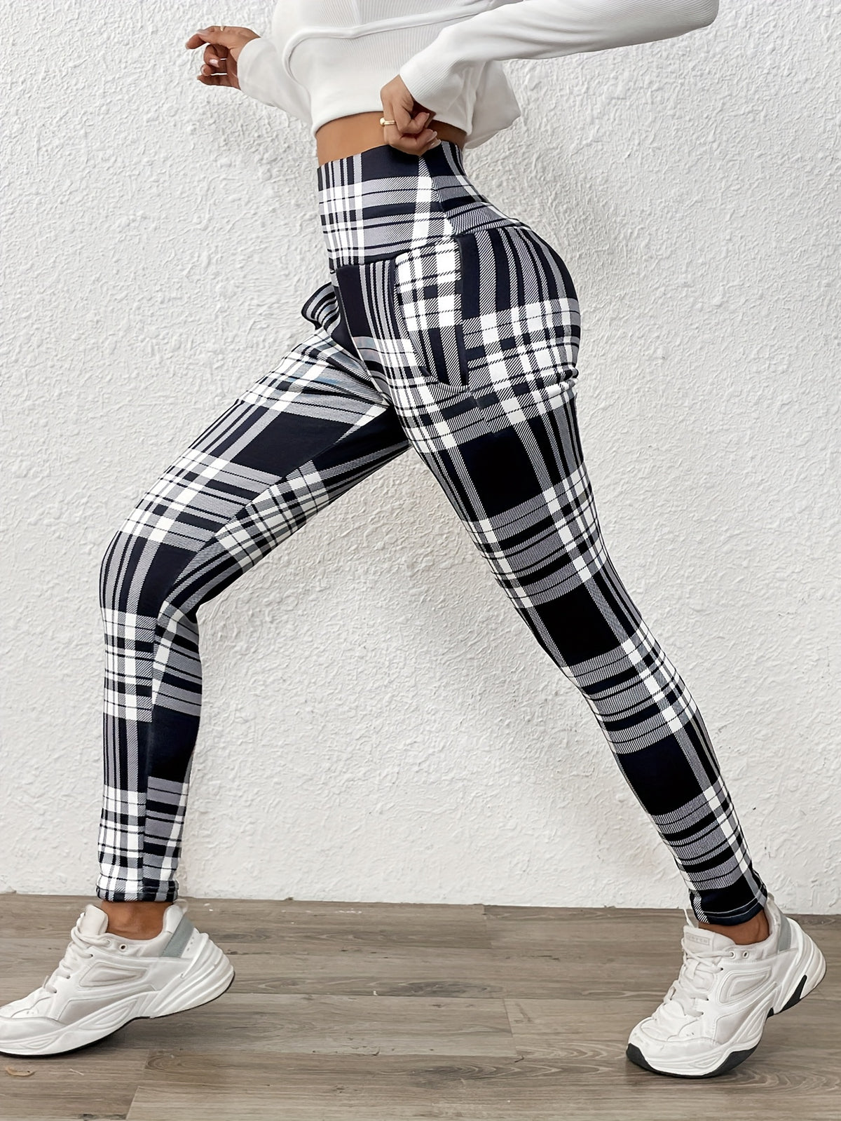 Legging droit taille haute doublé polaire pour femme – Hiver douillet