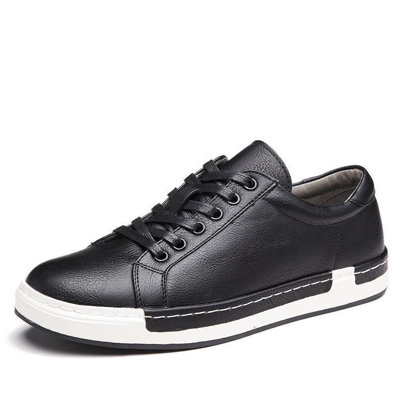 Chaussures homme artisanales Loom & Soul – Baskets basses à lacets, talon plat, semelle antidérapante en caoutchouc, intérieur en PU et semelle intérieure amortie