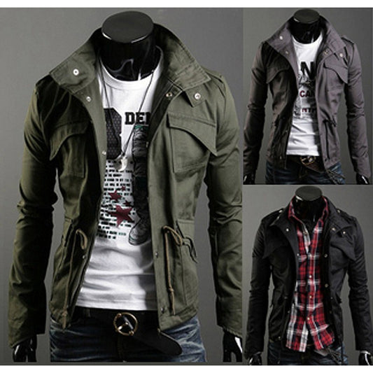 Loom & Soul™ Military Style Winter Jacket – Windproof Tactical Canvas Coat for Men & Teens