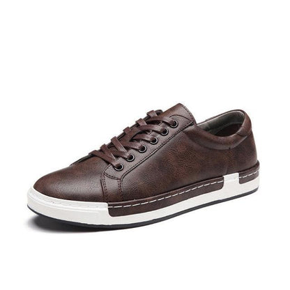 Chaussures homme artisanales Loom & Soul – Baskets basses à lacets, talon plat, semelle antidérapante en caoutchouc, intérieur en PU et semelle intérieure amortie