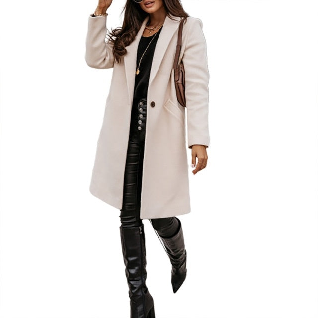 Loom & Soul™ Women’s Oversized Korean Bomber Jacket – Warm Lapel Collar Winter Coat for Effortless Street Style