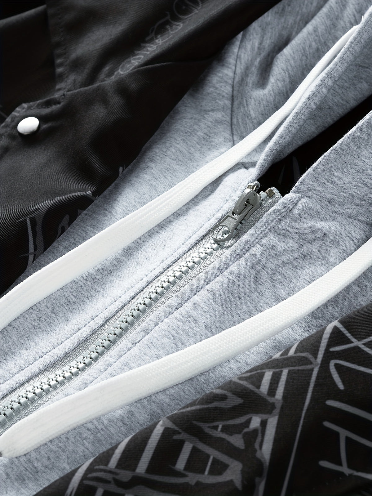 Sudadera con capucha y cremallera con estampado de dibujos animados para hombre de Loom & Soul – Chaqueta juvenil estilo urbano