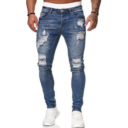 Loom & Soul™ Jean Skinny Déchiré Vintage – Jean Slim pour Homme