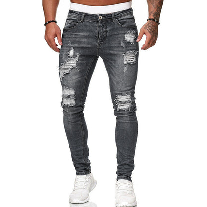 Loom & Soul™ Jean Skinny Déchiré Vintage – Jean Slim pour Homme