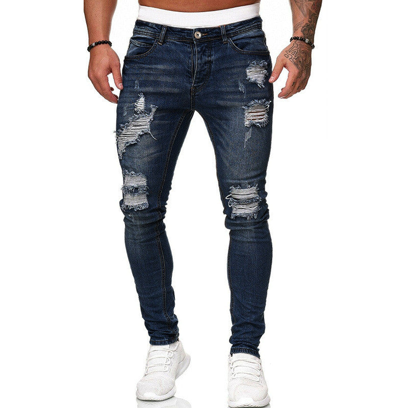 Loom & Soul™ Jean Skinny Déchiré Vintage – Jean Slim pour Homme