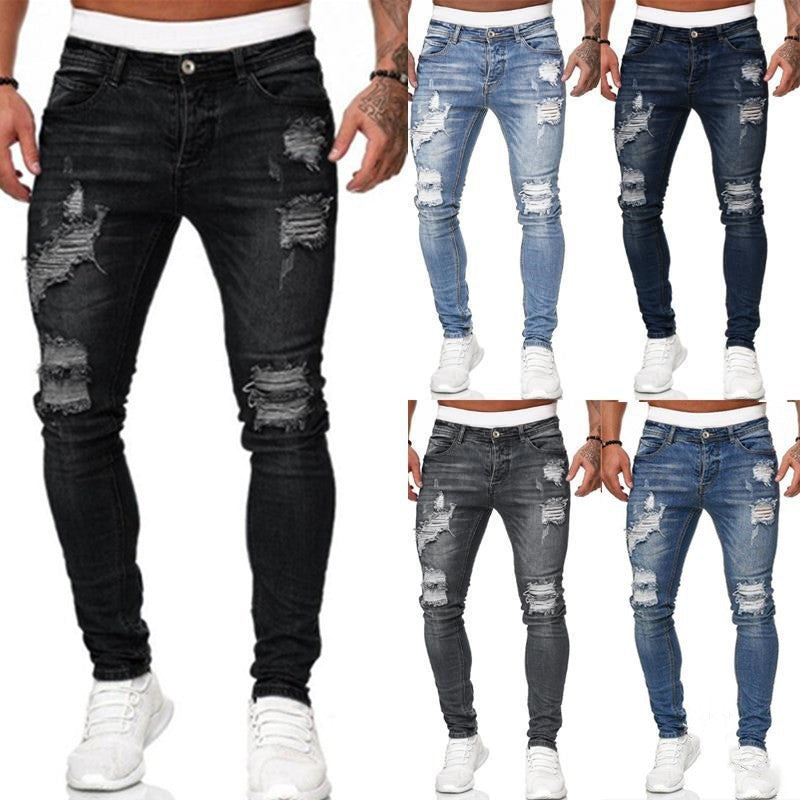 Loom & Soul™ Jean Skinny Déchiré Vintage – Jean Slim pour Homme