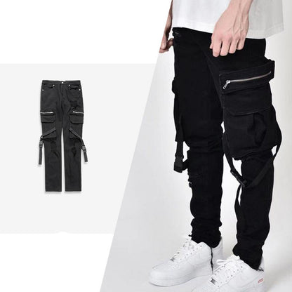 Jean Loom & Soul Pocket Buckle Streamer – Pantalon en jean fonctionnel et streetwear