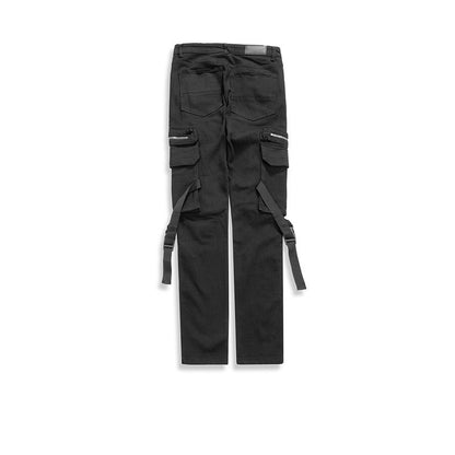 Jean Loom & Soul Pocket Buckle Streamer – Pantalon en jean fonctionnel et streetwear