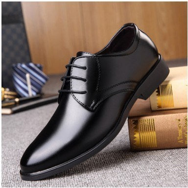Chaussures pour hommes à bouts pointus Loom & Soul™ – Modèle classique en cuir à lacets avec doublure respirante et semelle en caoutchouc