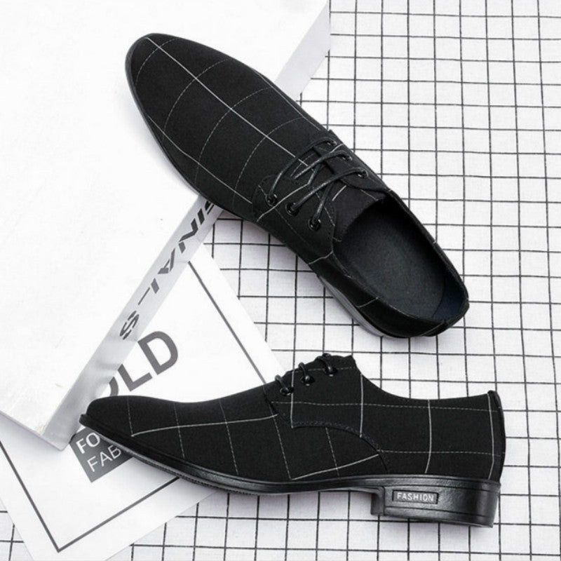 Chaussures Habillées en Cuir et Toile Loom & Soul™ pour Hommes – Chaussures Légères et Respirantes pour un Style Affaires Décontracté au Quotidien