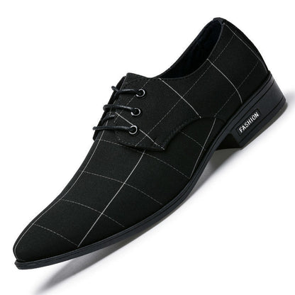 Chaussures Habillées en Cuir et Toile Loom & Soul™ pour Hommes – Chaussures Légères et Respirantes pour un Style Affaires Décontracté au Quotidien