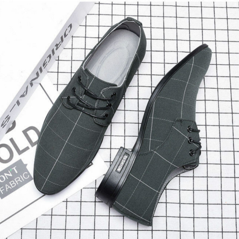 Chaussures Habillées en Cuir et Toile Loom & Soul™ pour Hommes – Chaussures Légères et Respirantes pour un Style Affaires Décontracté au Quotidien