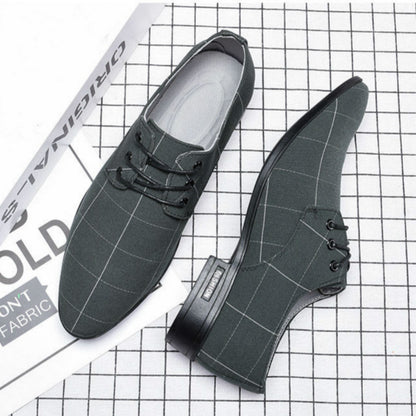 Chaussures Habillées en Cuir et Toile Loom & Soul™ pour Hommes – Chaussures Légères et Respirantes pour un Style Affaires Décontracté au Quotidien
